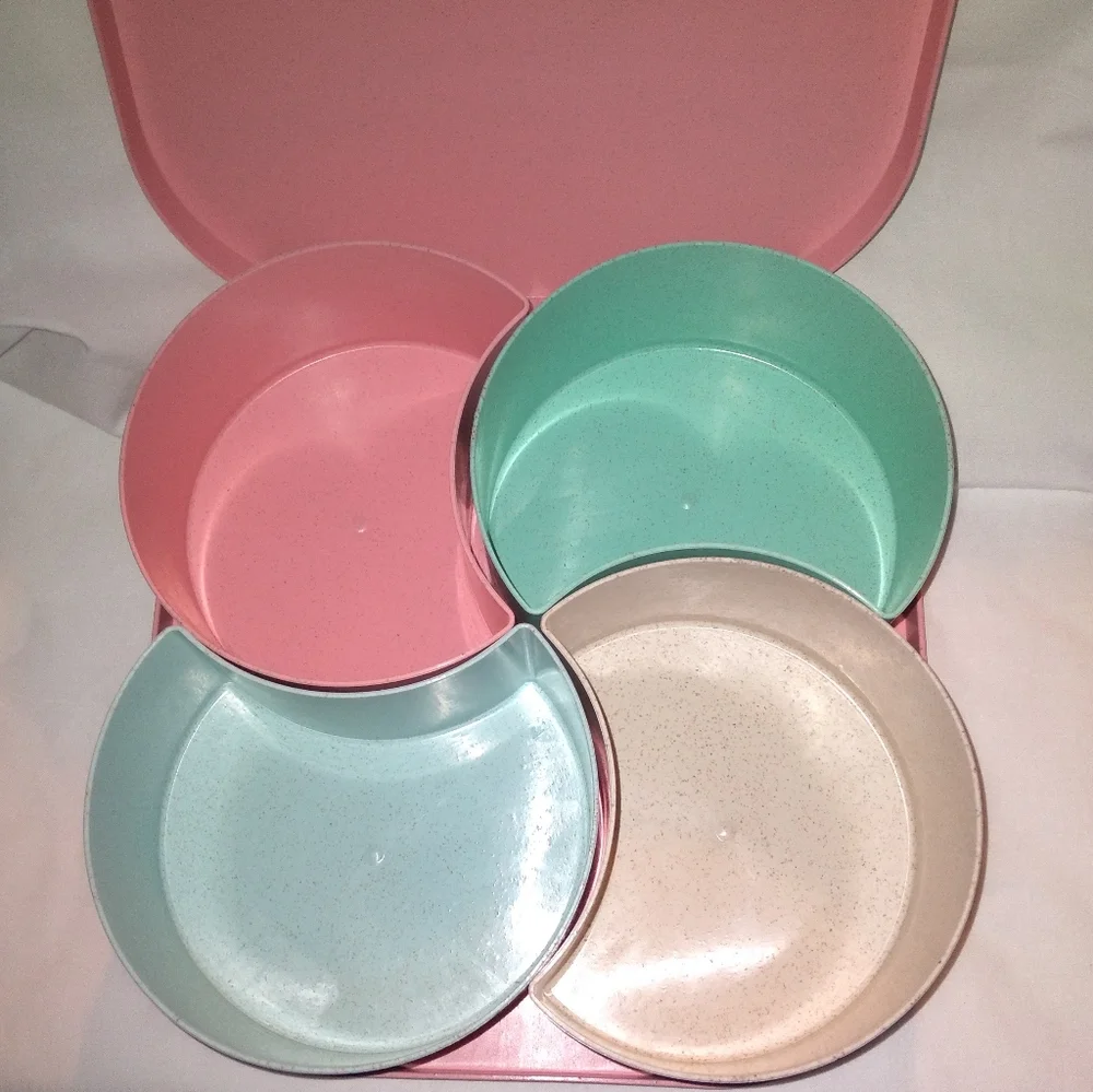 Pink Divided Serving Box